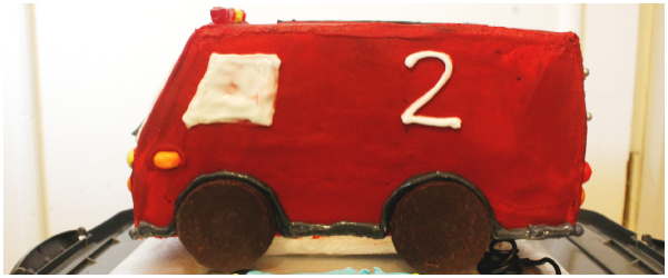 Ethans fire engine cake slider