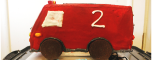 Ethans fire engine cake slider
